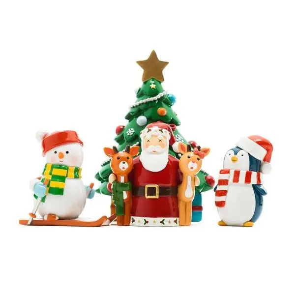 Conjunto de Natal (Árvore, Pinguim, Pai Natal com Renas e Boneco de Neve) "My Angel and Me" - Little Drops of Water