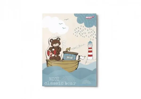 Bloco de Notas A5 Quadriculado - Urso Castanho Escuro - Classic Bear 7 - NICI