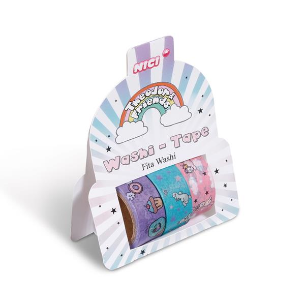 Conjunto 3 Fitas Washi Nici Unicórnio