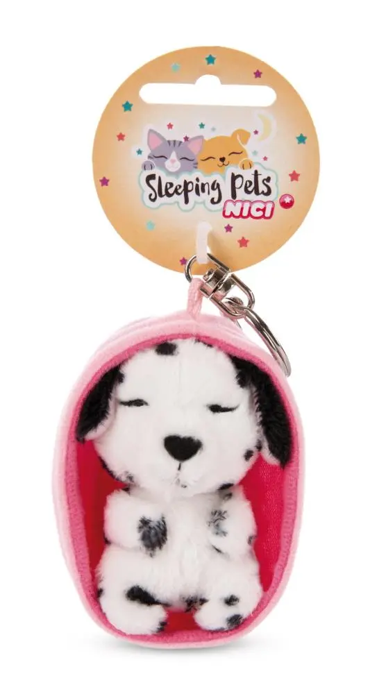 Porta-Chaves Cão Dalmata em Cesto (10 cm) "Sleeping Pets" - Nici