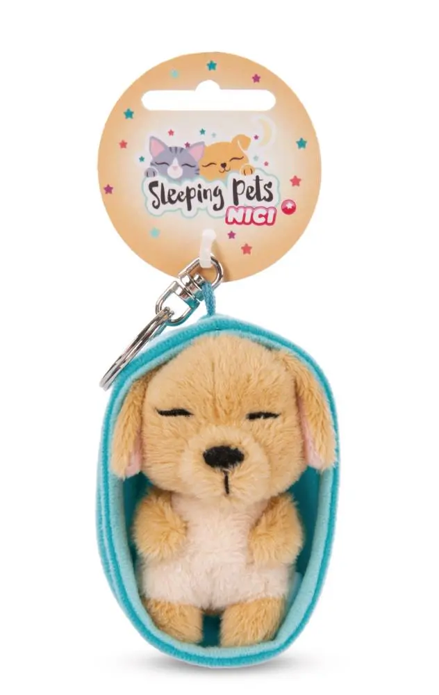 Porta-Chaves Cão Caramelo em Cesto (10 cm) "Sleeping Pets" - Nici