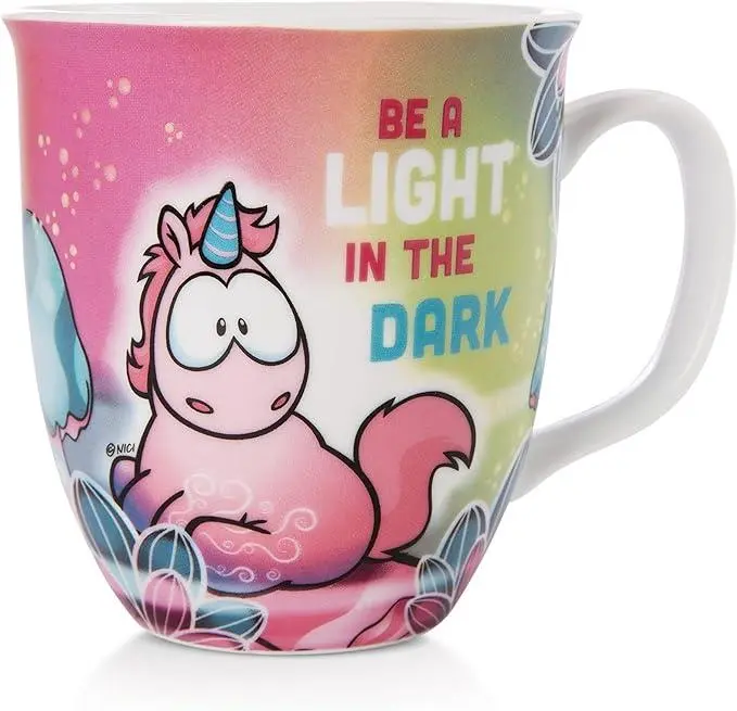 Caneca Unicórnio Midnight Floral 360ml T&F - Nici