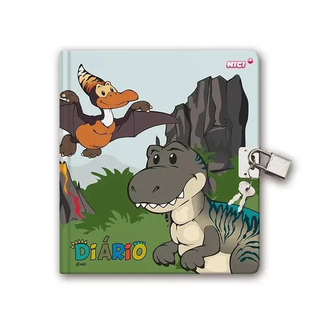 Diário c/ Cadeado Dinos - Nici