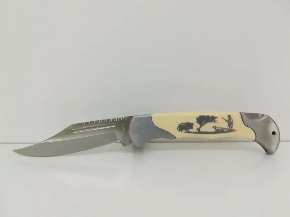 Navalha Albainox c/ Javali Cor Creme 8cm