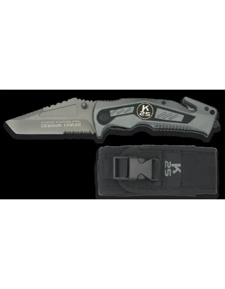 Navalha K25 8,5cm Cinza c/ Preto.