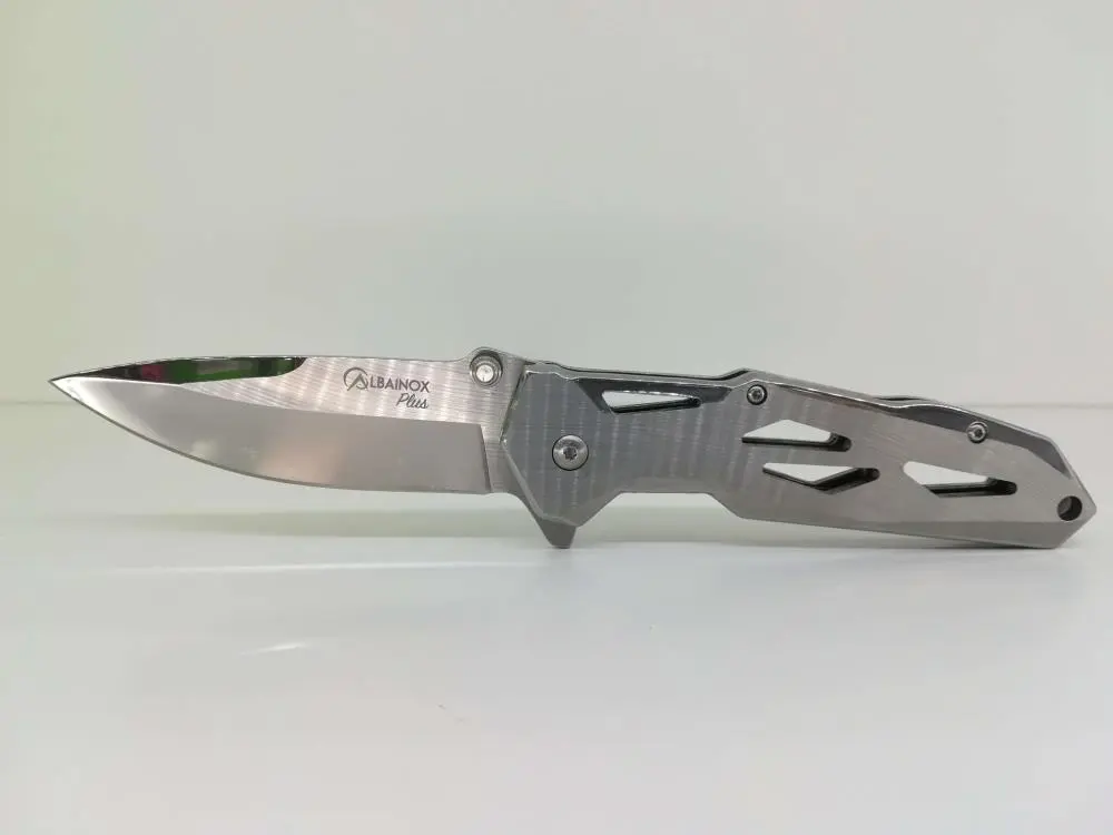 Navalha Albainox 8.6cm Cromada c/ 3 Buracos.