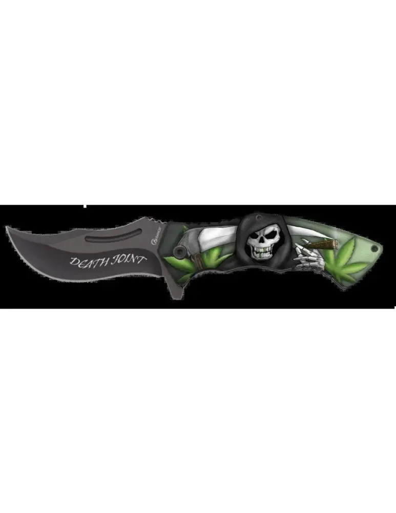 Navalha 8,5cm Caveira e Folhas "Death Joint"  - Albainox
