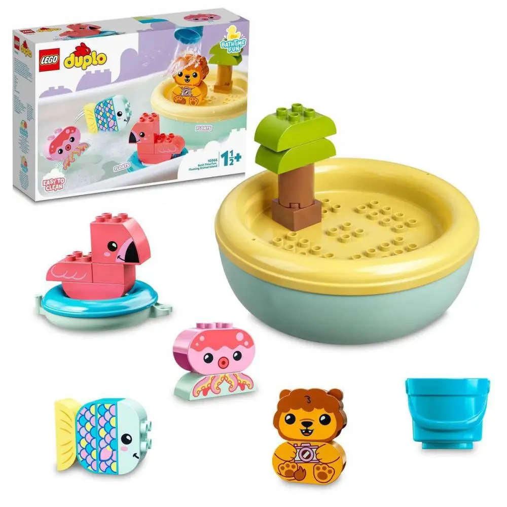 Hora do Banho Divertido: Ilha de Animais Flutuantes (20 pcs) My First - Duplo - Lego