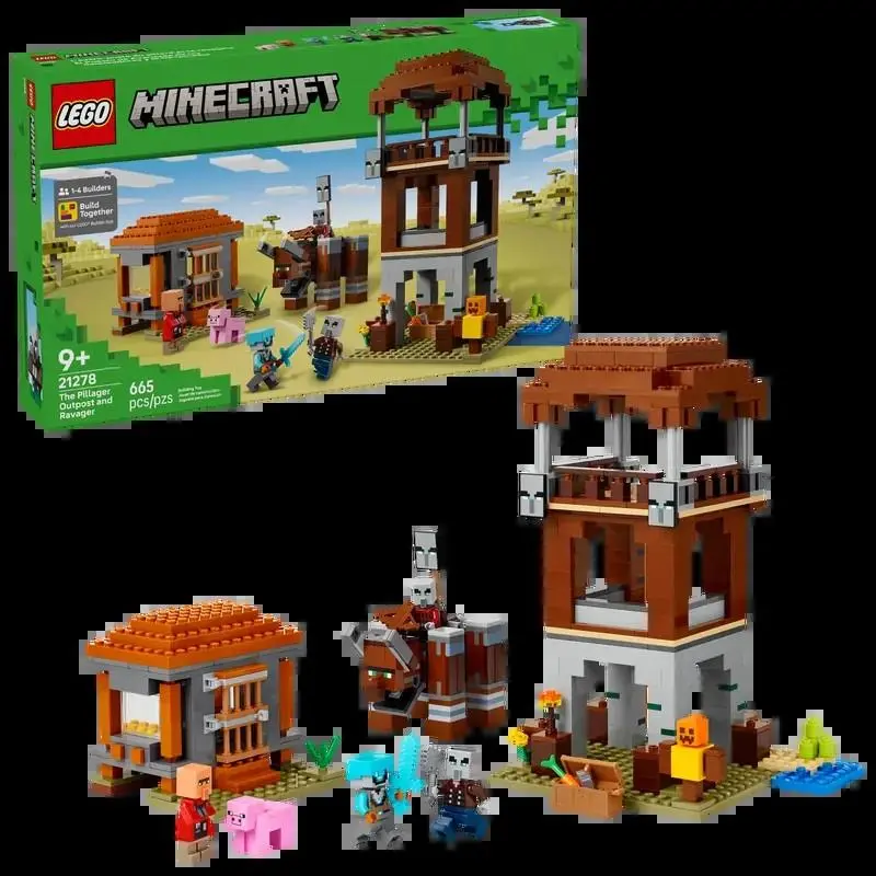 Lego - Minecraft - O Posto Avançado do Saqueador e Devastador (665 pcs)