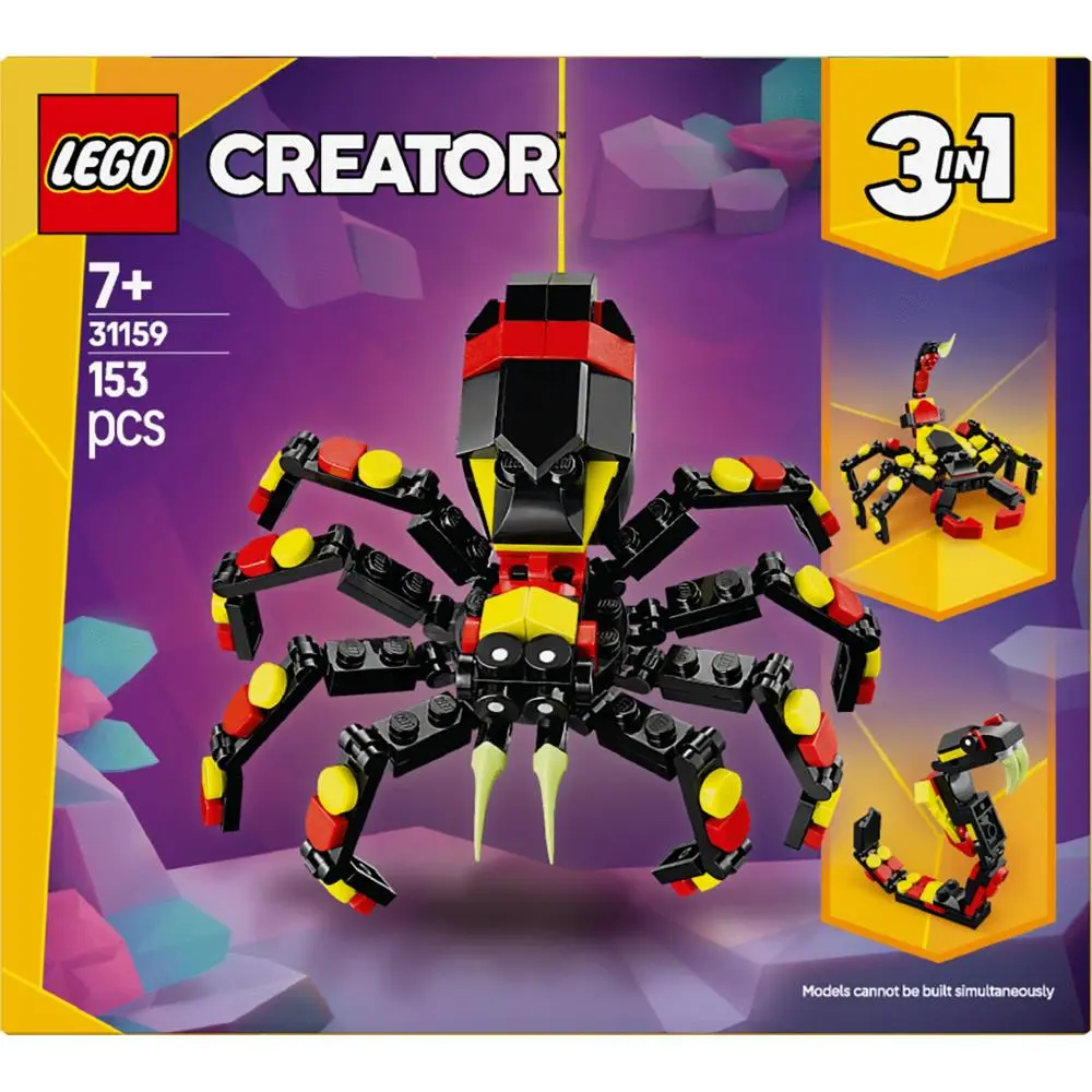 Animais Selvagens: Aranha Surpreendente 3 em 1 (153 pcs) - Creator - Lego
