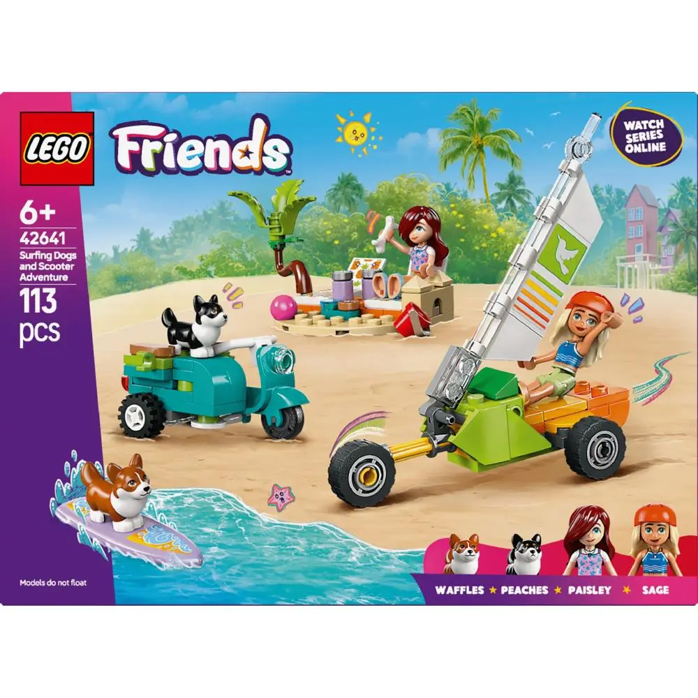 Cães Surfistas e Aventura de Vespa (113 pcs) - Friends - Lego
