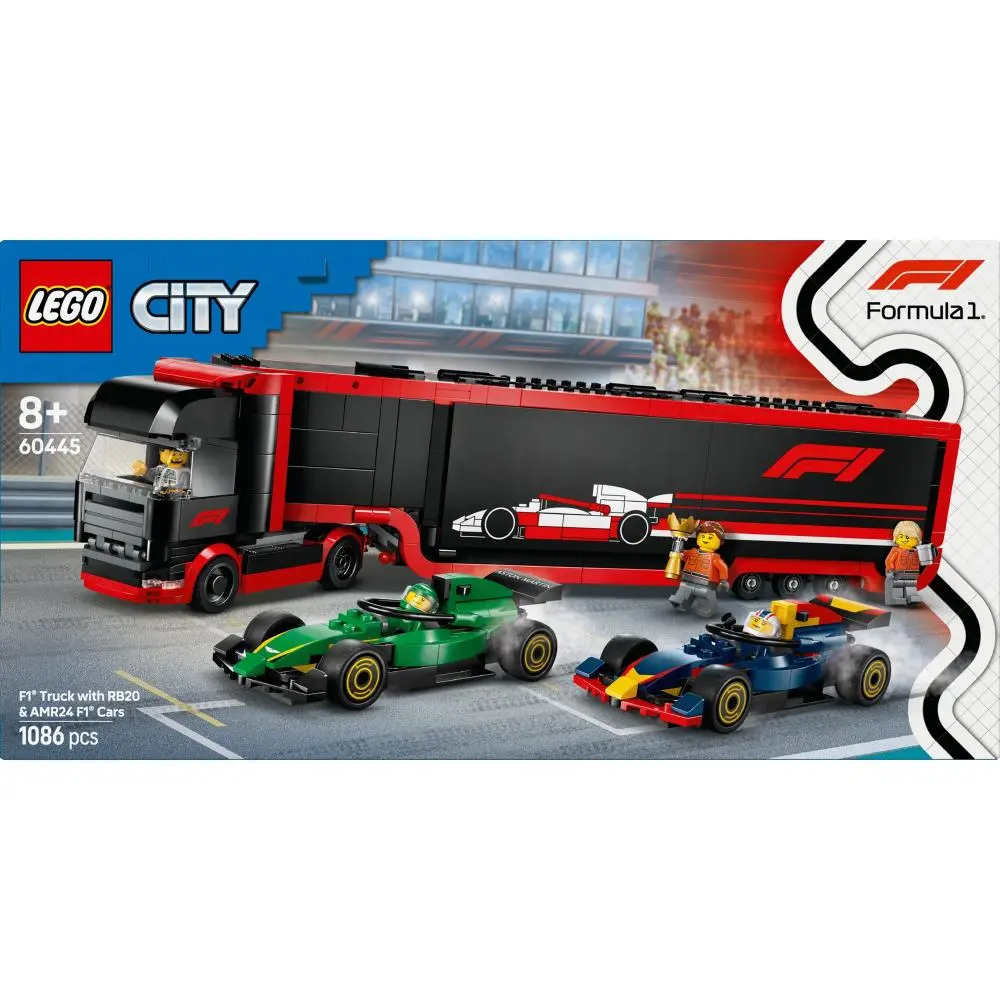 Camião de F1® com Carros de F1® RB20 e AMR24 (1086 pcs) - City - Lego