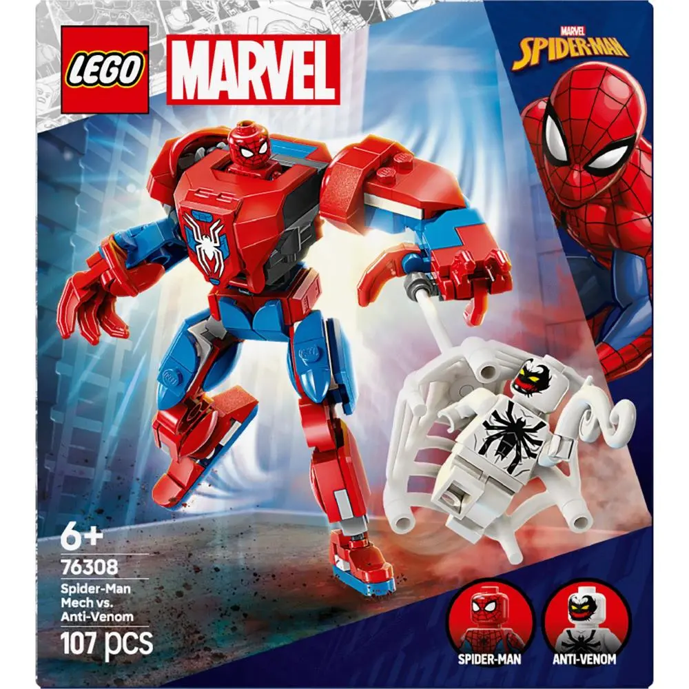 Robô do Spider-Man contra Anti-Venom (107 pcs) - Marvel - Lego