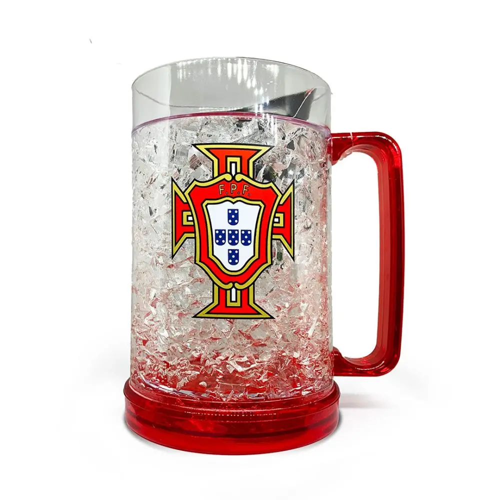 Caneca Plástico Grande Efeito Gelo Vermelha - FPF
