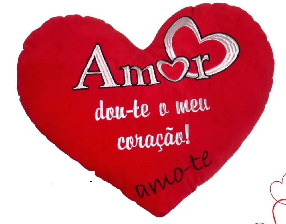 Almofada "Amor dou-te o meu coração!" 60cm