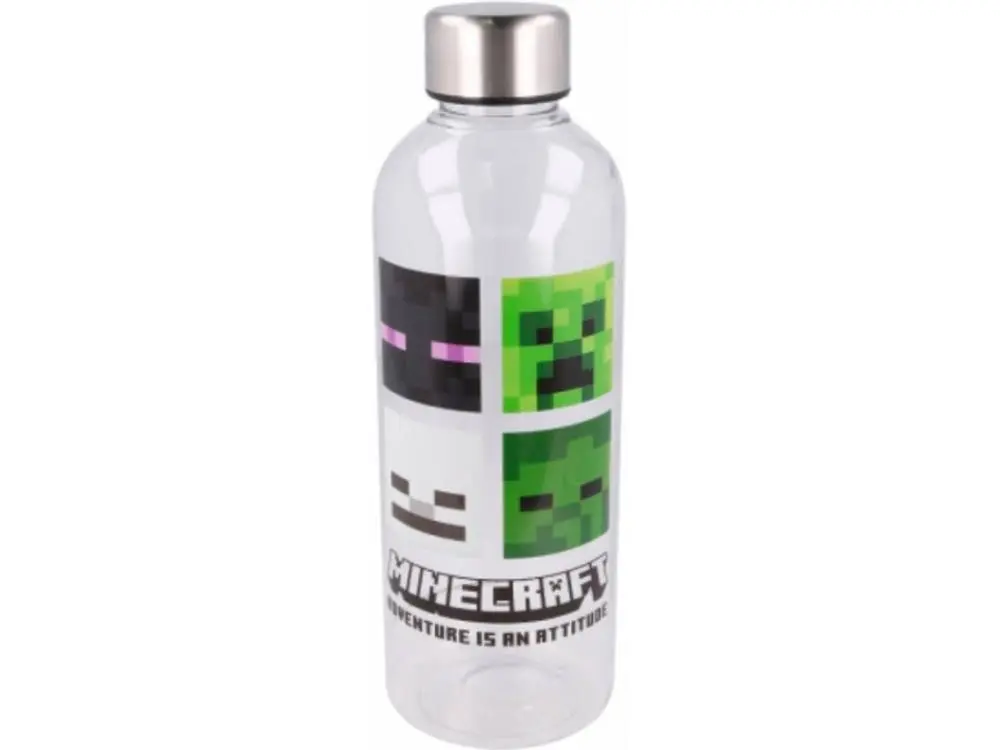 Garrafa Transparente Adventure is an Attitude (850 ml) - Minecraft