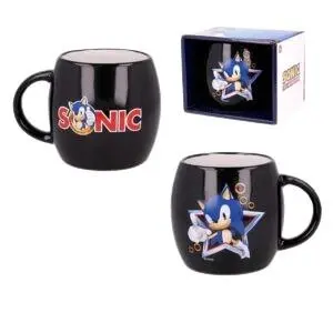 Caneca de Cerâmica Redonda Preta 380ml - Sonic