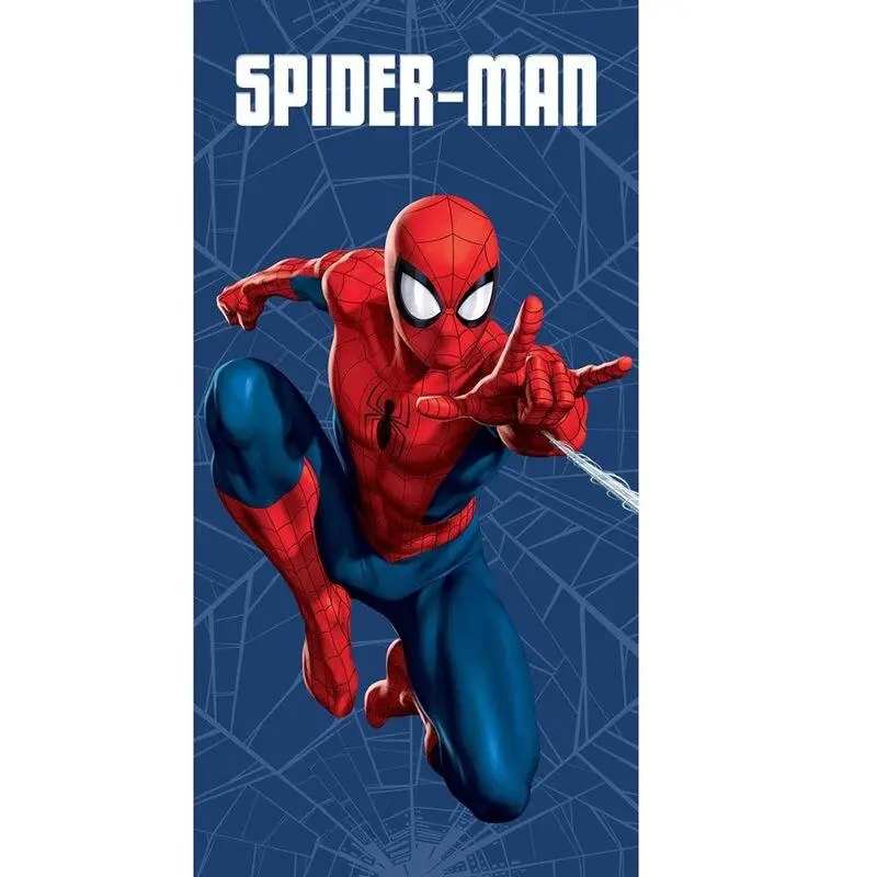 Toalha de Praia Azul em Algodão Spiderman - Spiderman