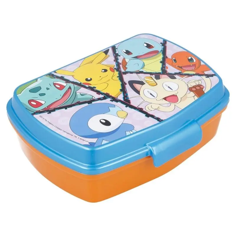 Sandwicheira Pokémon Azul e Laranja com 6 Personagens
