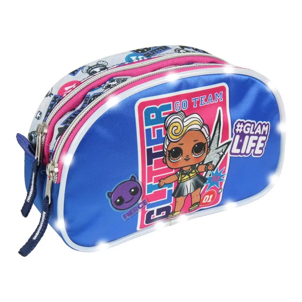Necessaire LOL Azul c/ Luz "Glitter"
