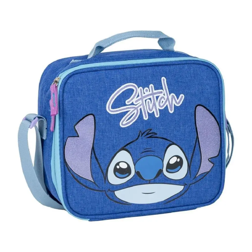 Lancheira Térmica Quadrada Azul com Cara - Lilo & Stitch