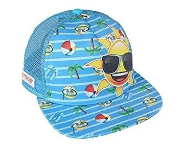 Boné Emoji Azul Tema Praia c/ Sol