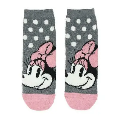 Meias Minnie Anti-Derrapantes Cinzentas e Rosa