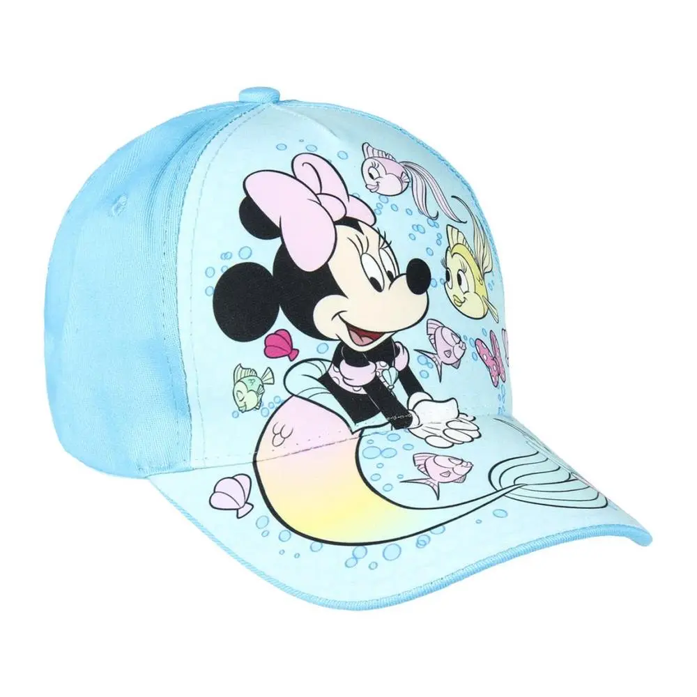 Boné Minnie Azul Sereia e Peixes