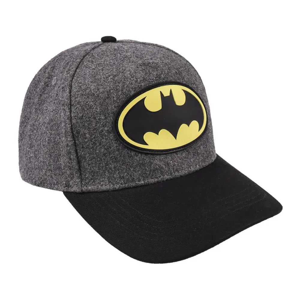 Boné de Feltro Batman Cinza com Símbolo