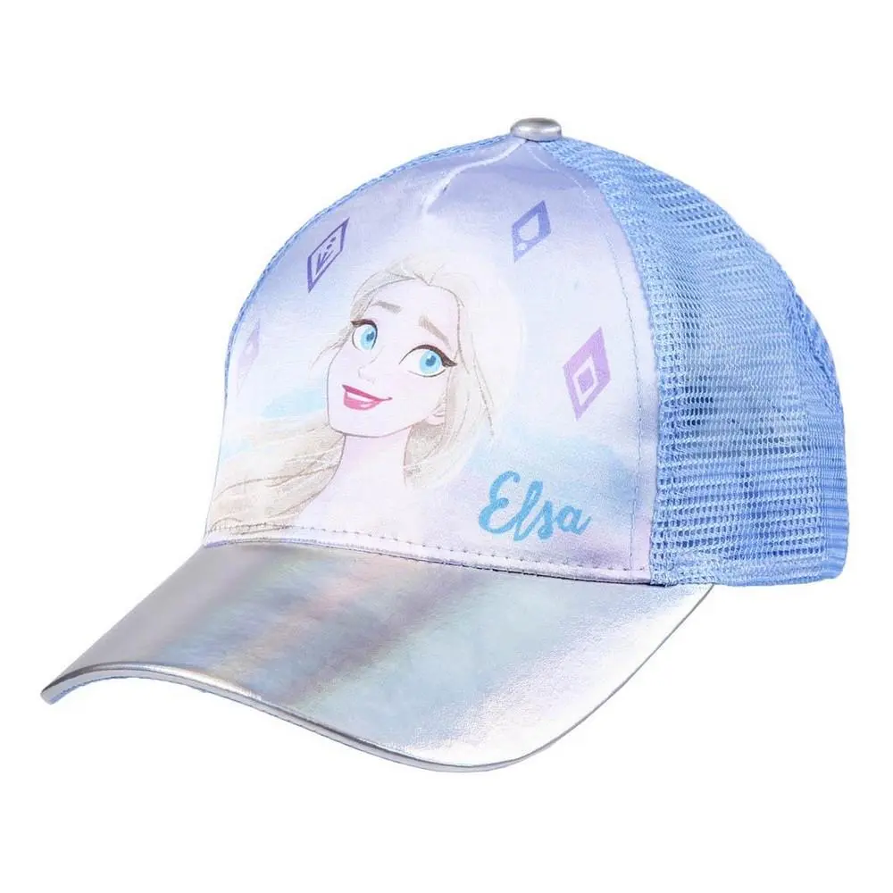 Boné Frozen de Rede Azul e Pala Holográfica Elsa