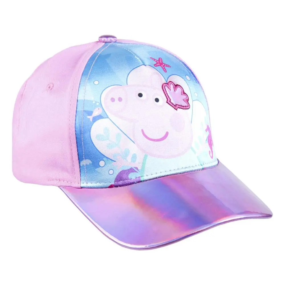 Boné Porquinha Peppa Rosa Fundo do Mar Holográfico