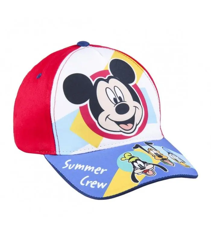 Boné Mickey Azul e Vermelho "Summer Crew"