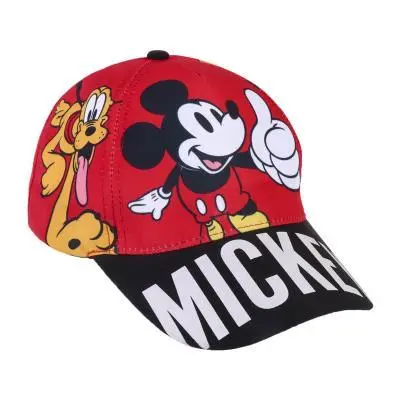 Boné Vermelho Mickey C/ Pateta e Pluto nas Laterais (53) - Mickey