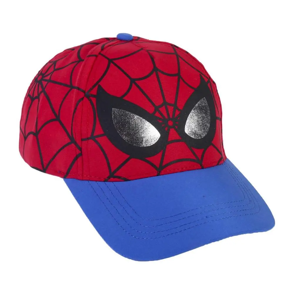 Boné Vermelho Cara do Homem Aranha e Pala Azul - Spiderman