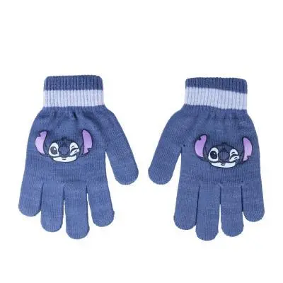 Luvas Azuis Escuras com Cara - Lilo & Stitch