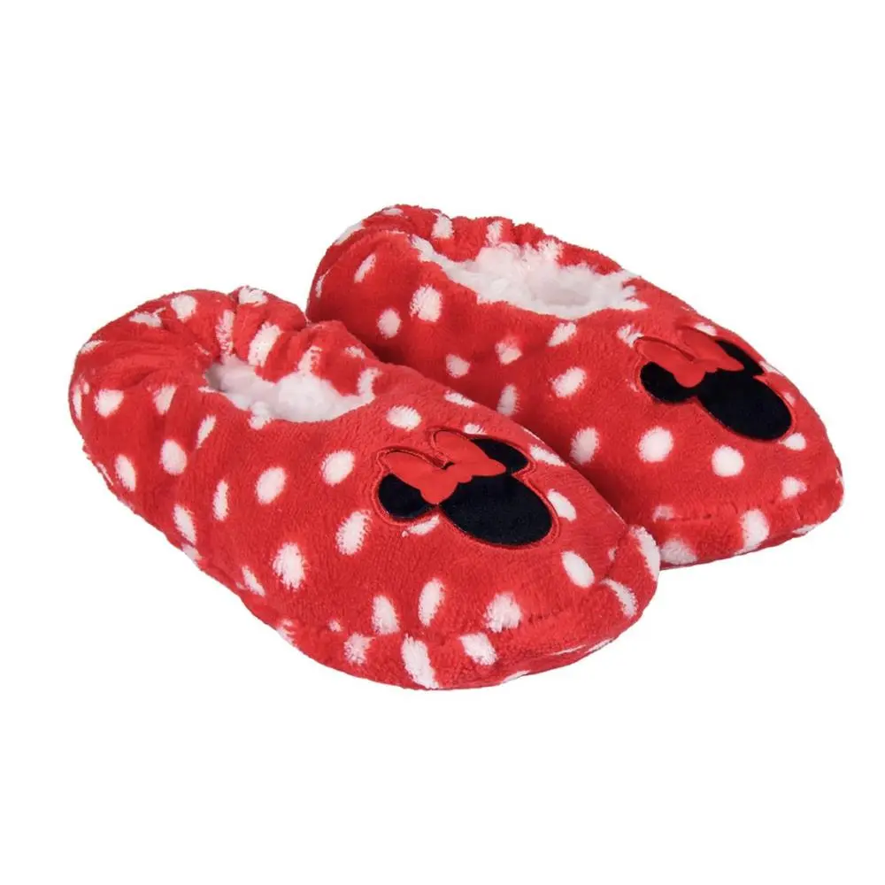 Pantufas Meia Minnie Vermelhas c/ Bolinhas 28-33