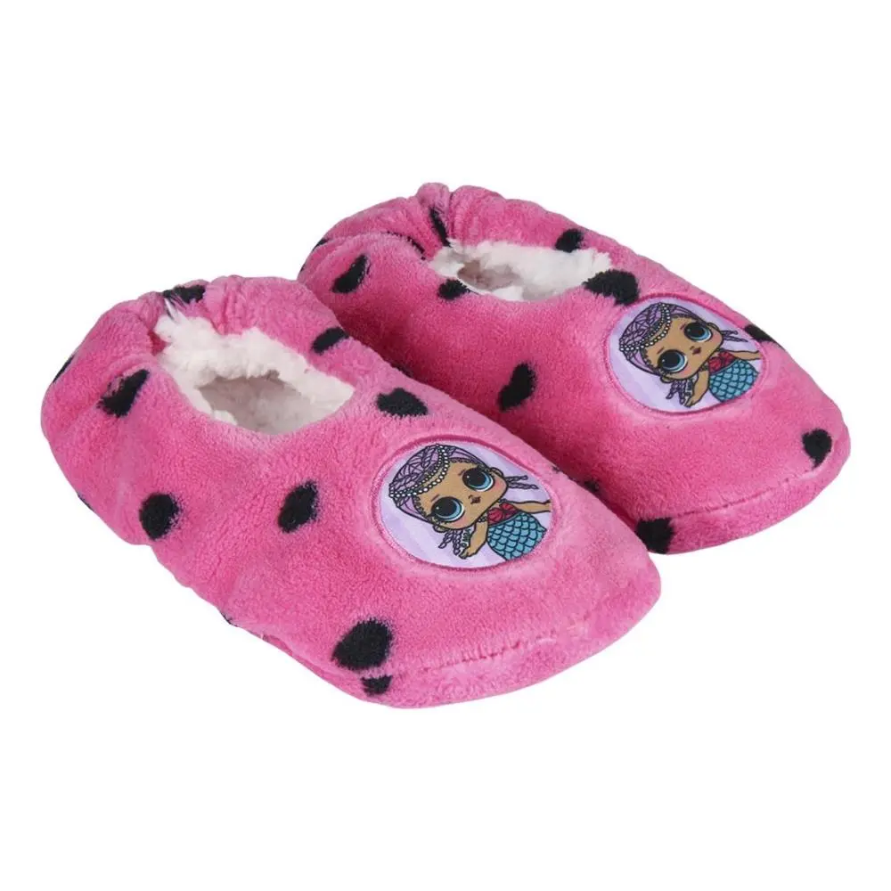 Pantufas LOL Rosa c/ Pintas Pretas (30-35)