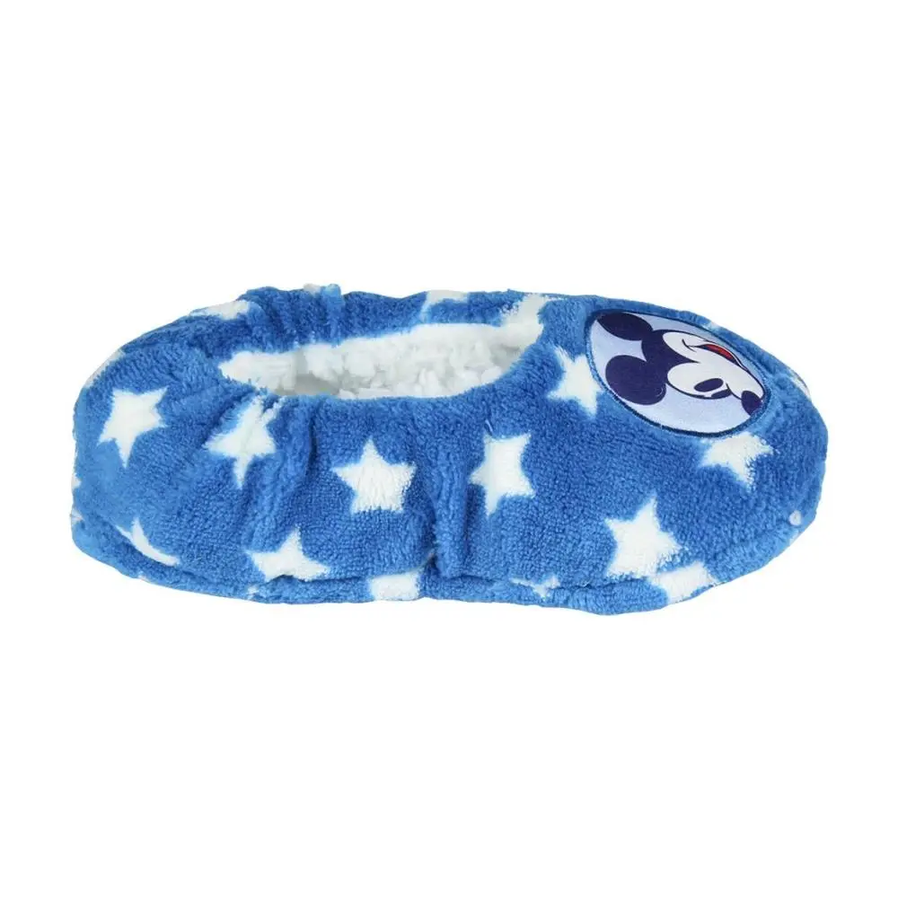 Pantufas Mickey tipo Meia Azuis c/ Estrelas