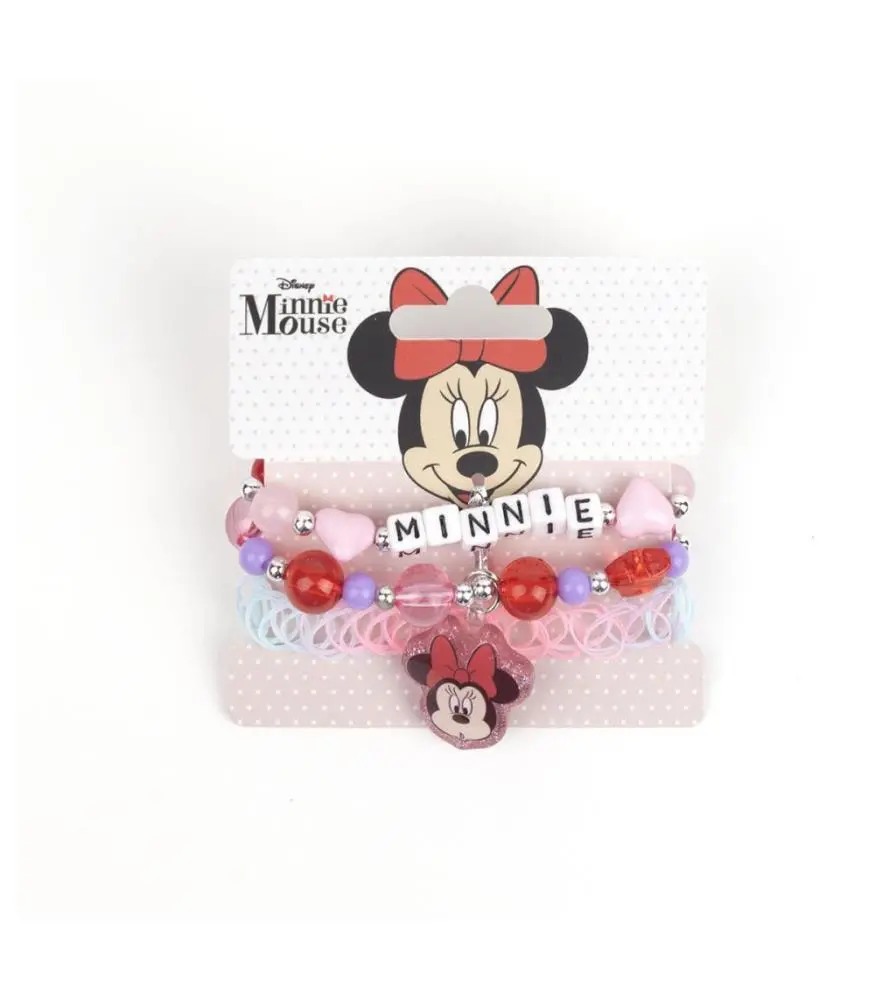 Conjunto de 3 Pulseiras Minnie com Figura