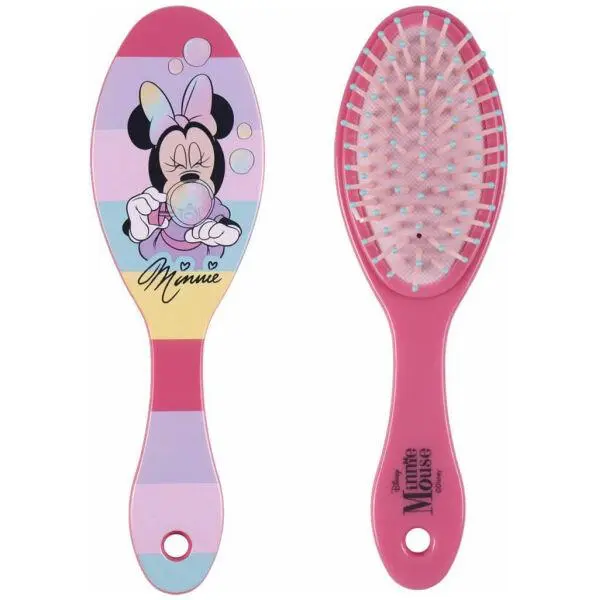 Escova de Cabelo às Riscas Bolas de Sabão - Minnie