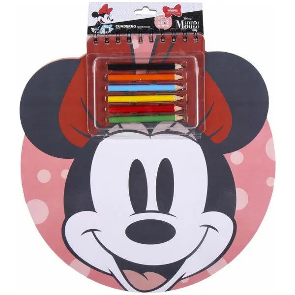 Conjunto de Bloco Notas + Lápis de Cor c/ Silhueta Minnie - Minnie