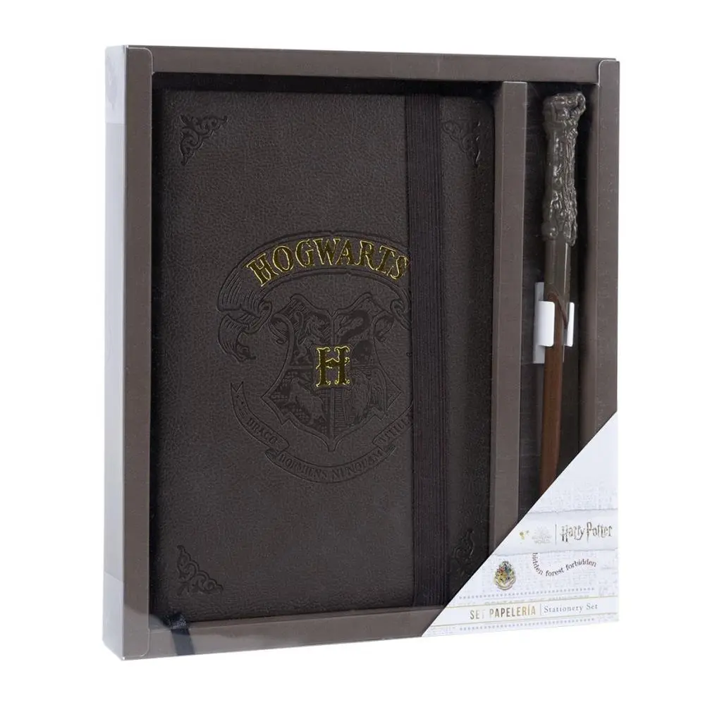 Conjunto Escolar - Bloco de Notas Castanho + Esferográfica - Harry Potter