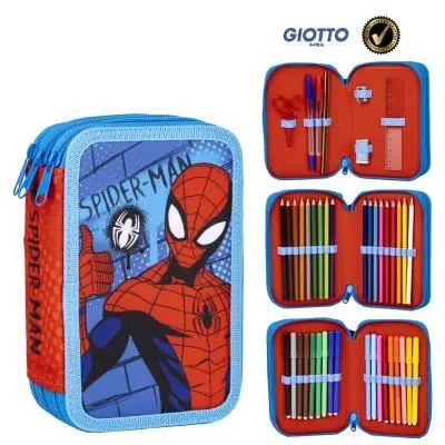 Estojo Triplo Completo Azul Claro "BTS" - Spider-Man