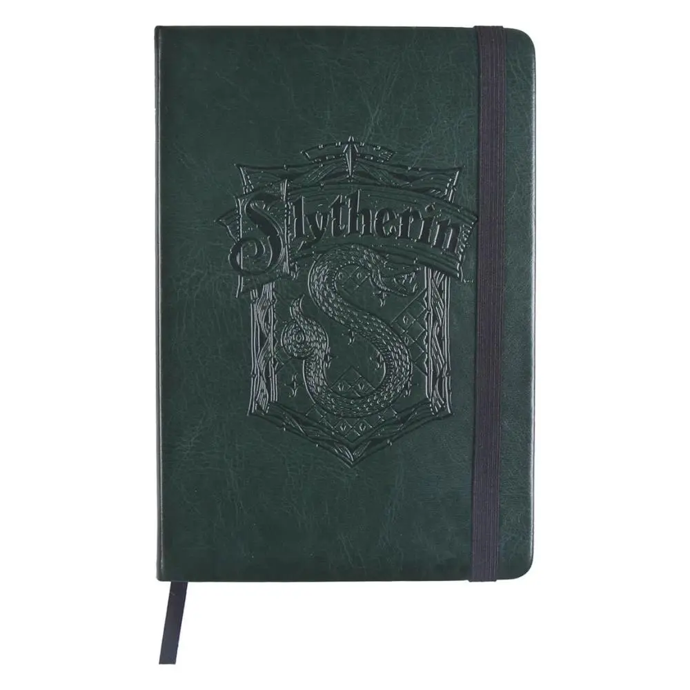 Bloco de Notas Verde c/ Elástico "Slytherin" - Harry Potter