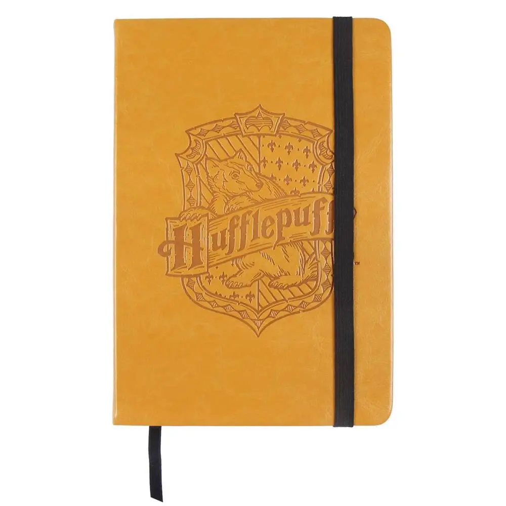 Bloco de Notas Amarelo c/ Elástico "Hufflepuff" - Harry Potter