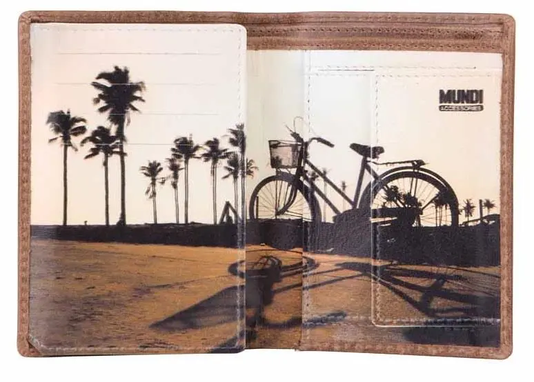 Carteira Vertical Mundi “Bicicleta” Castanha