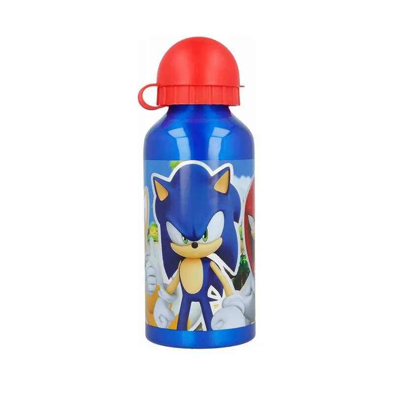 Cantil de Alumínio Azul 3 Personagens 400ml - Sonic