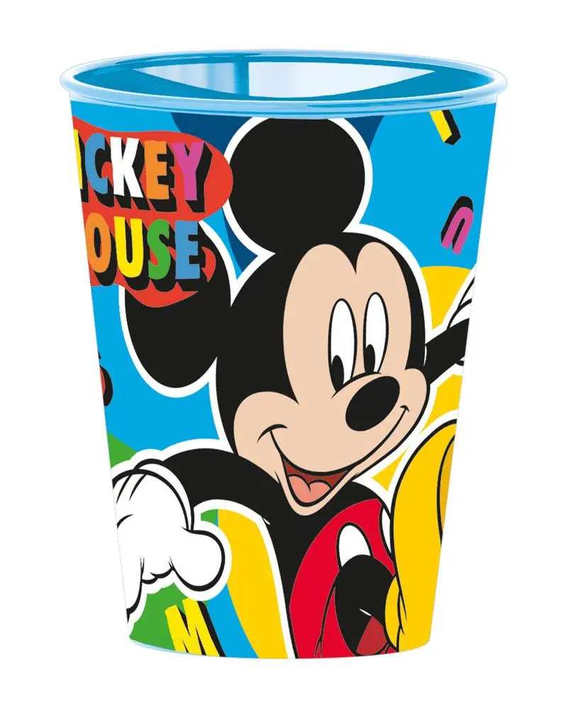 Copo Azul Claro 3 Personagens 260ml "Cool Summer" - Mickey