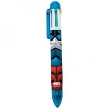 Caneta Multicolor Azul Fato Capitão America - Avengers