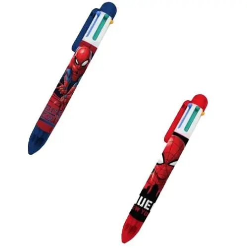 Esferográfica Multicolor 6 cores Vermelha/Azul - Spiderman